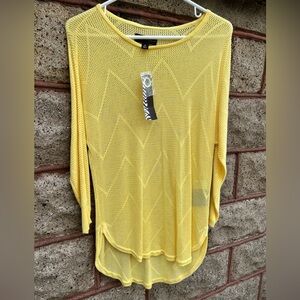 NWT yellow sweater medium kohl’s Dana buchman women